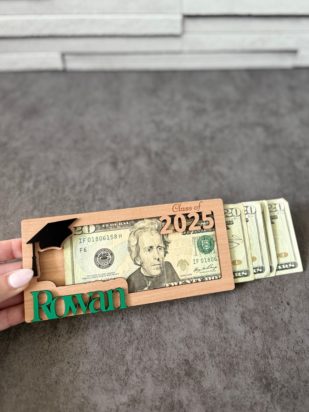 Graduation Gift Money Holder with Custom Name and Engraving