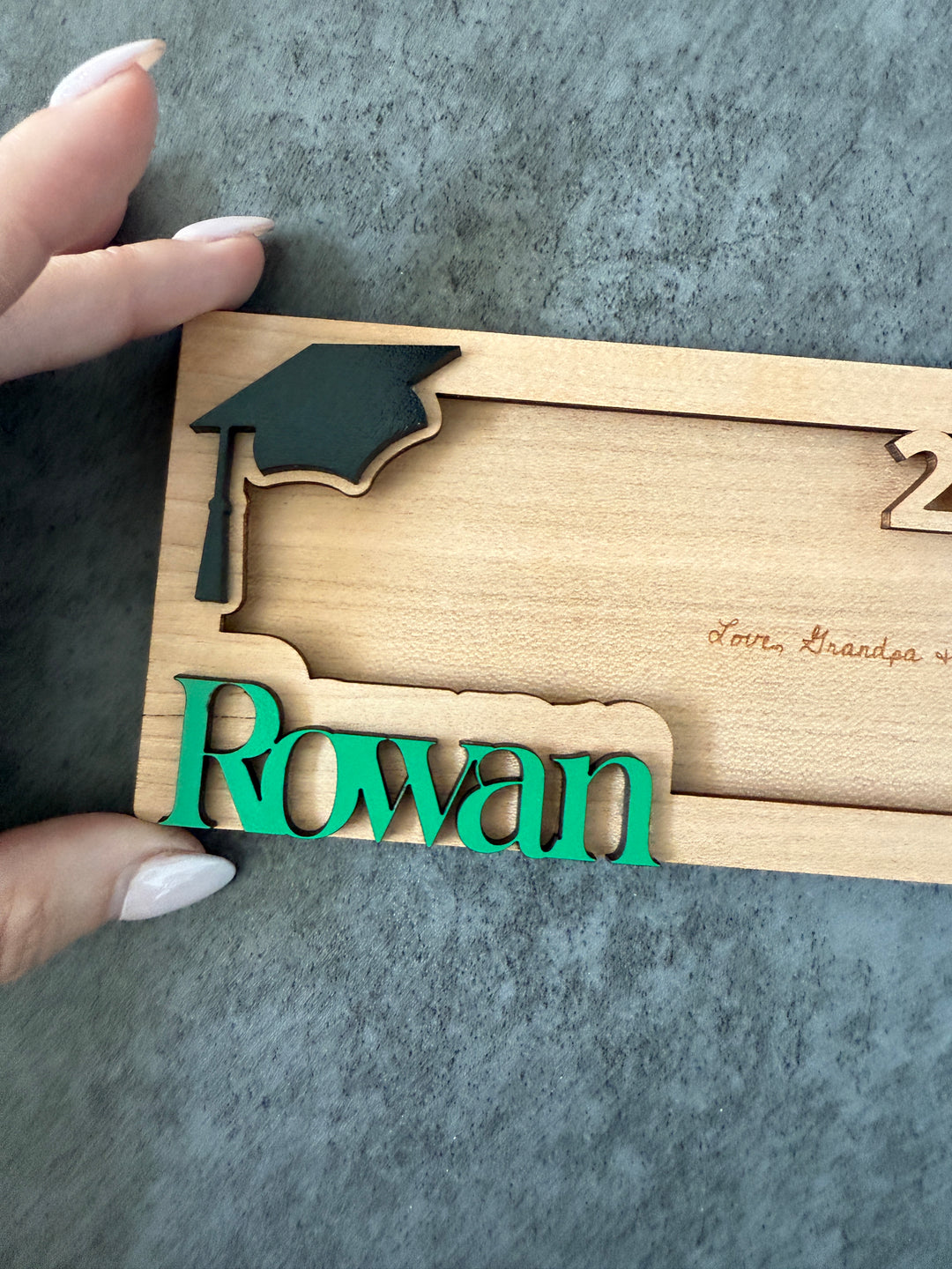 Graduation Gift Money Holder with Custom Name and Engraving