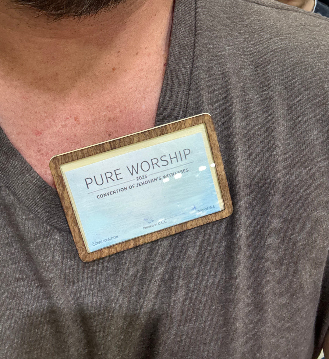 Assembly Name Badges - Wood Card Holder