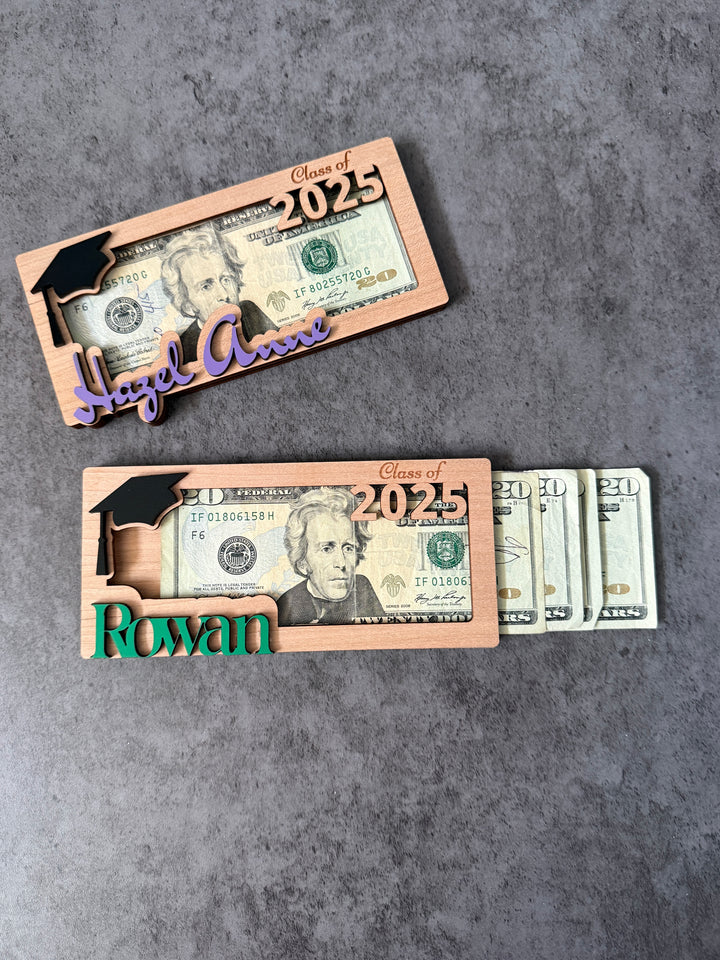 Graduation Gift Money Holder with Custom Name and Engraving