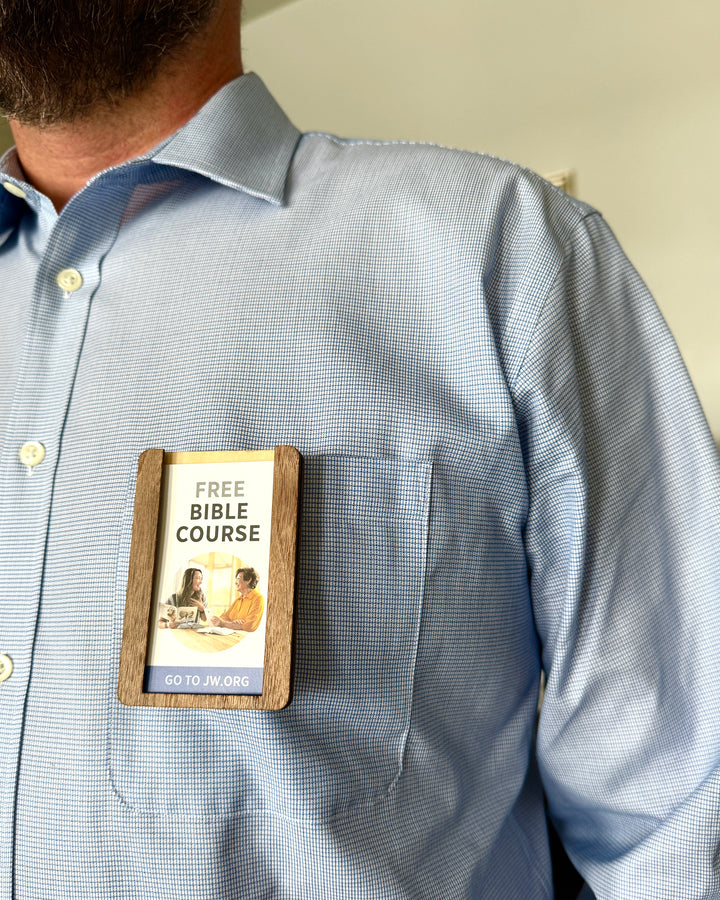 Wood Card Holders- Holds 8 Cards! Magnet or Clip. Study/Contact Cards or Business Cards