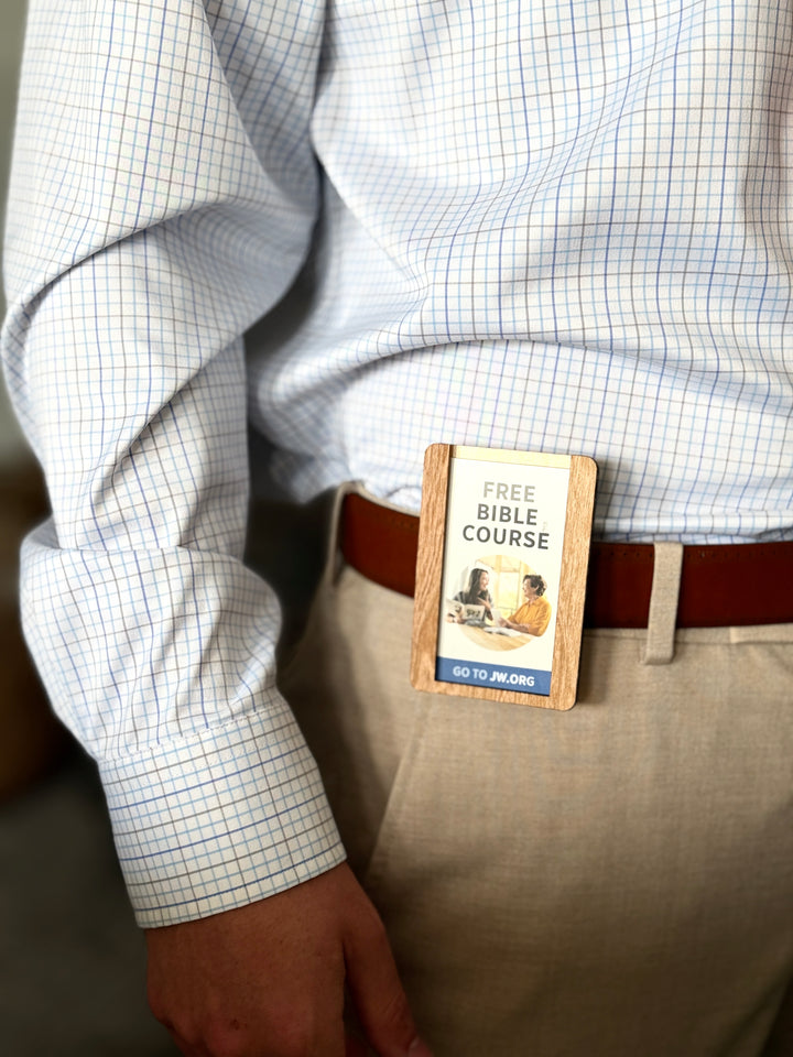 Wood Card Holders- Holds 8 Cards! Magnet or Clip. Study/Contact Cards or Business Cards