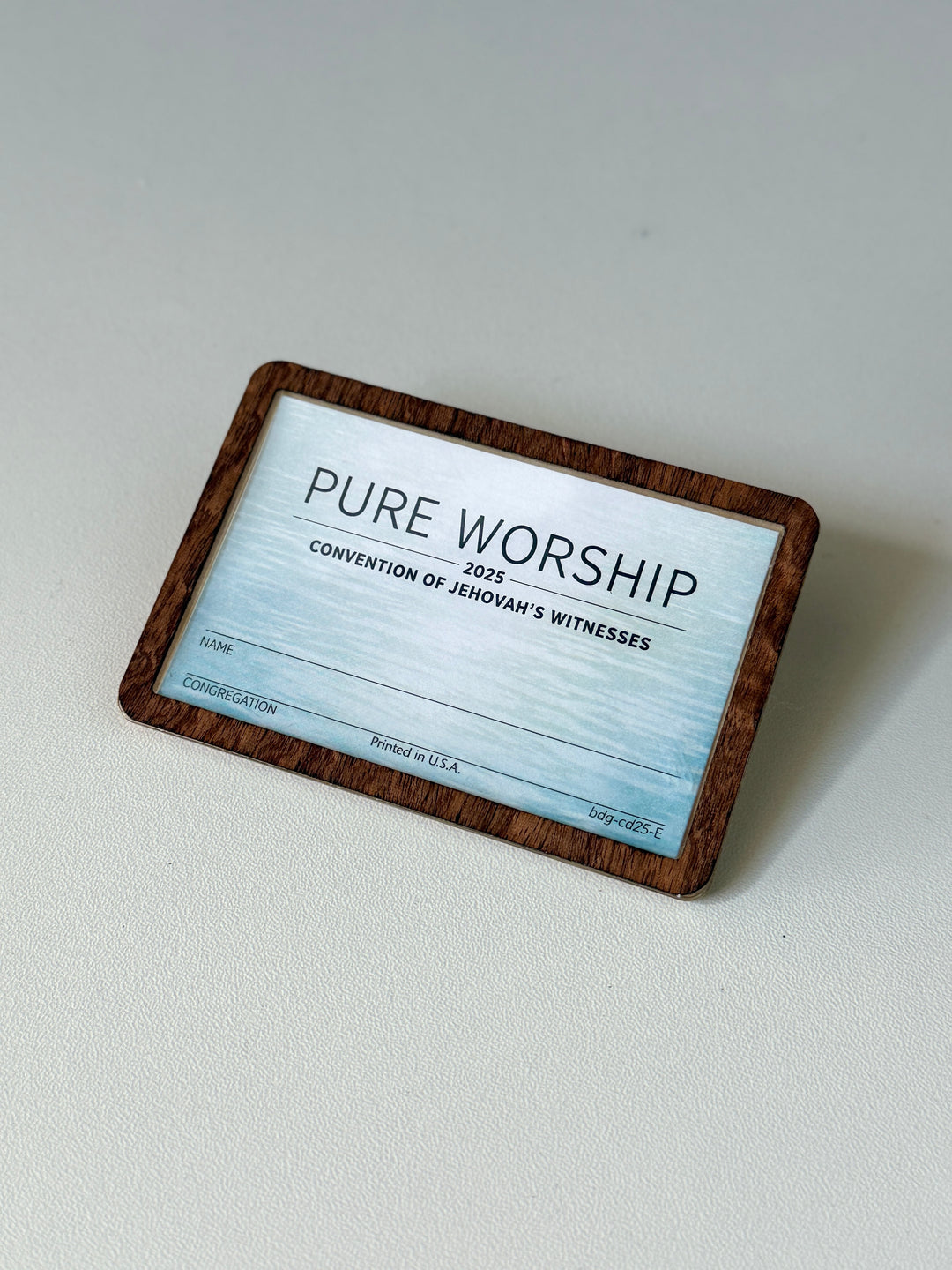 Assembly Name Badges - Wood Card Holder