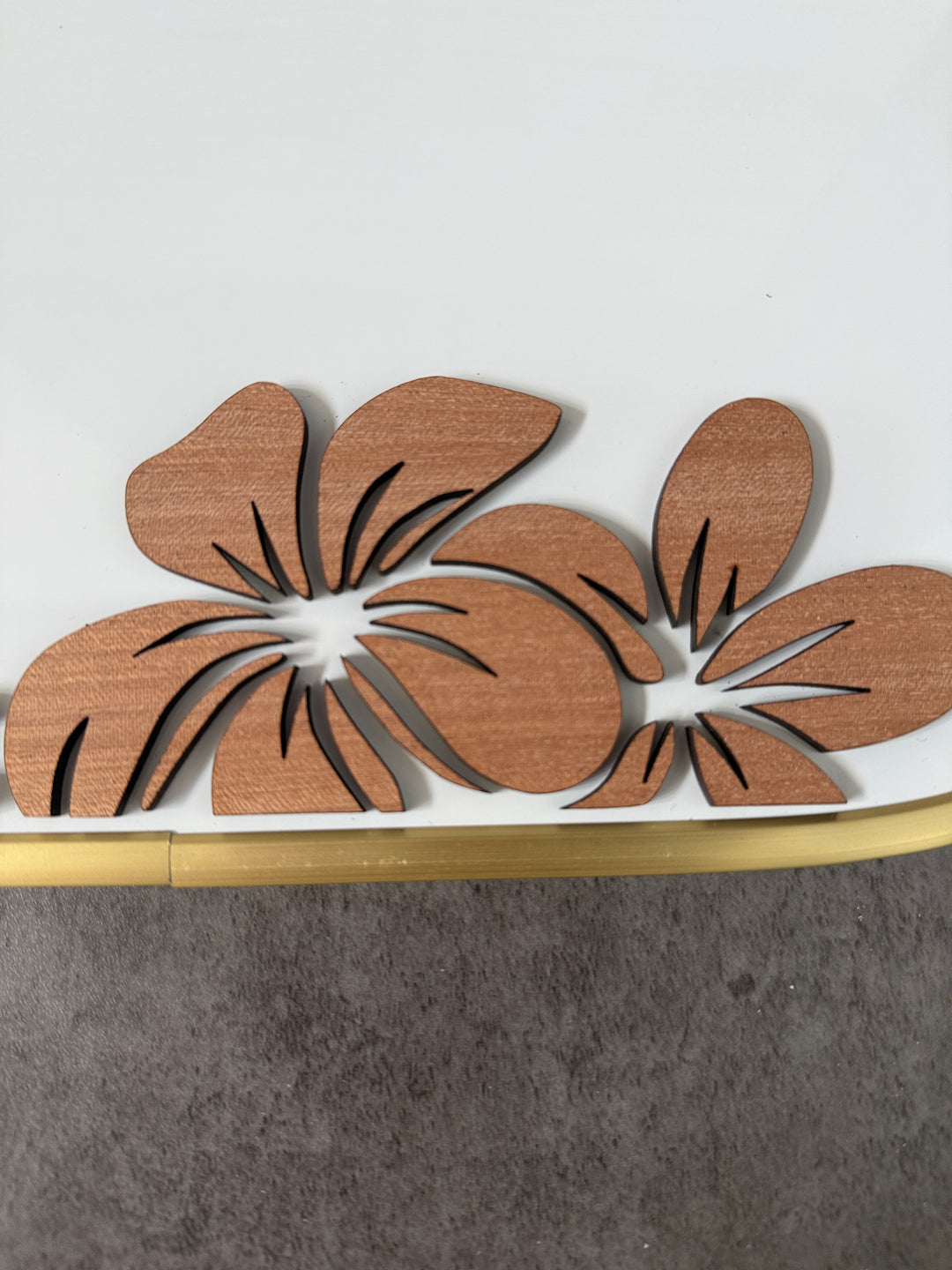 Custom Name- Dry Erase White Board with Wood Flowers