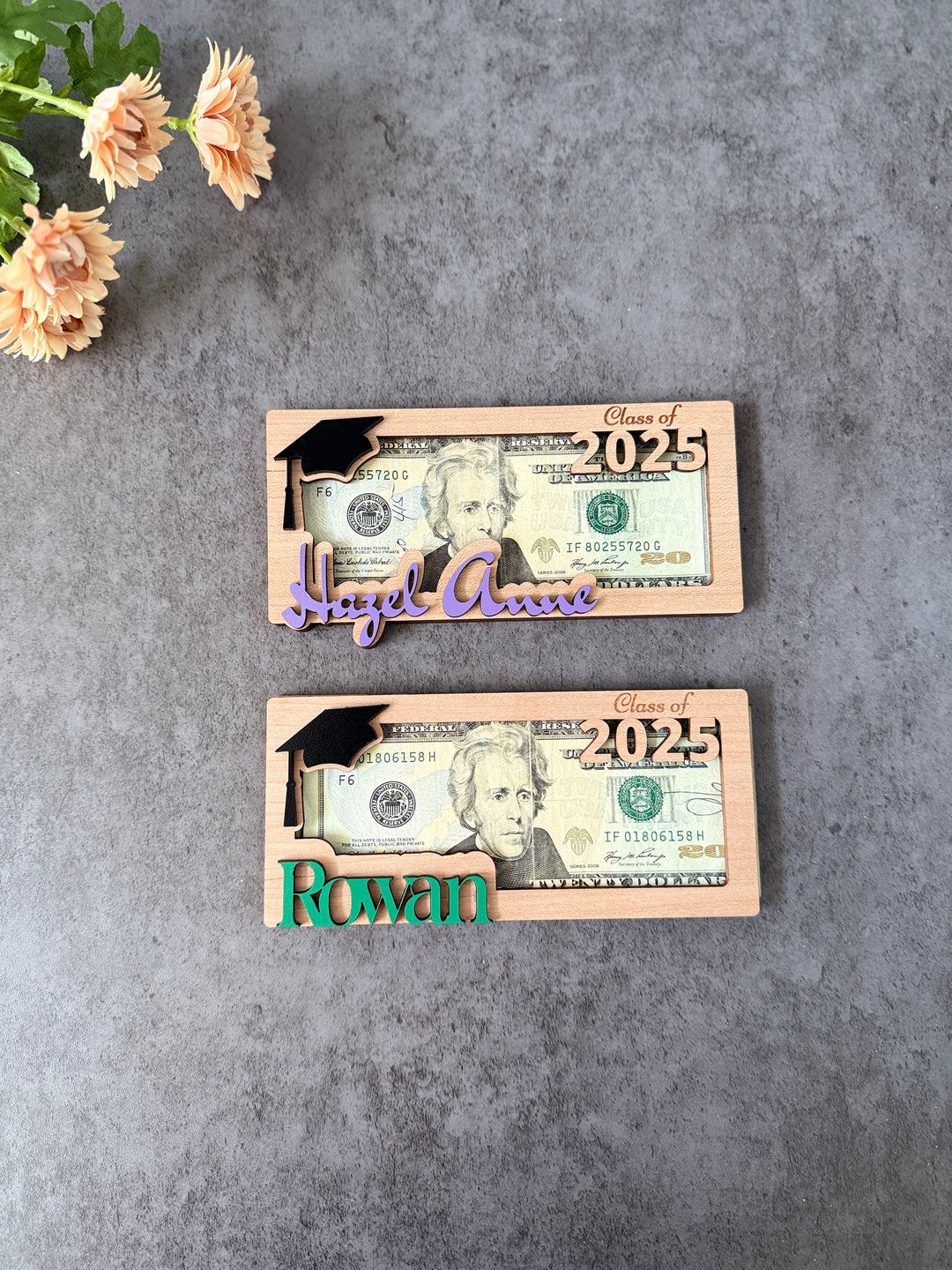 Graduation Gift Money Holder with Custom Name and Engraving
