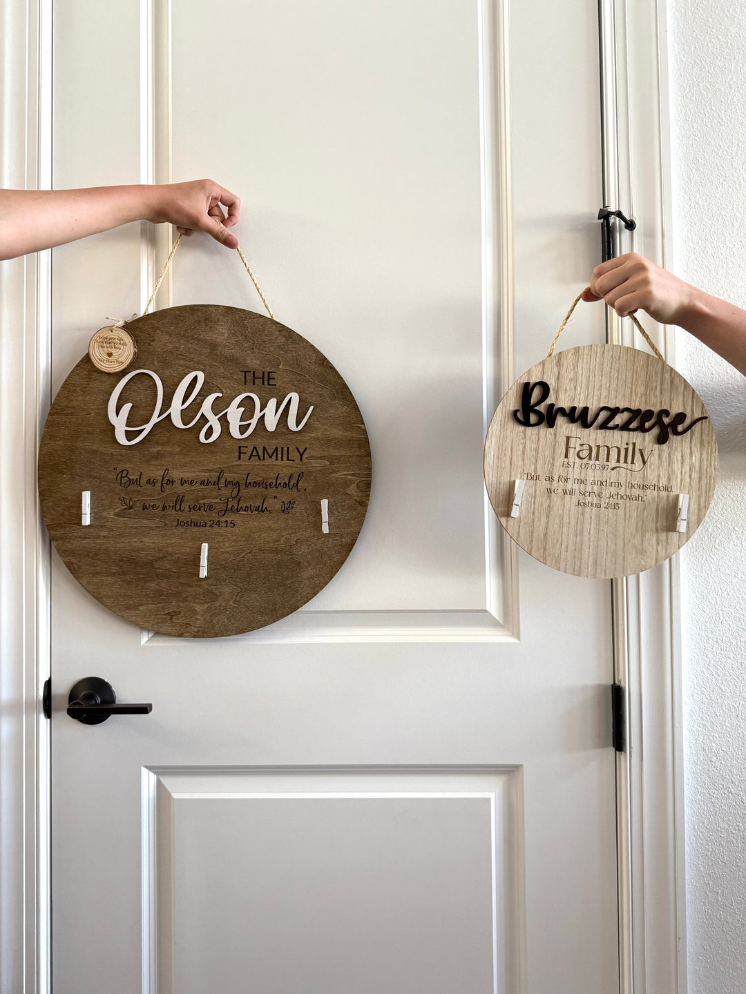 Round Custom Family Sign 18 inch - Laser Cut and Engraved
