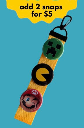Snap Keychain w/3 Snap Buttons