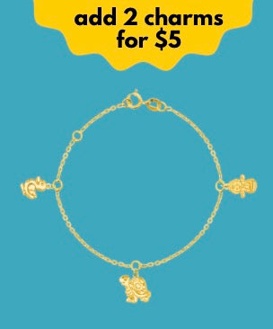 Bracelet w/3 Charms- Stainless Steel