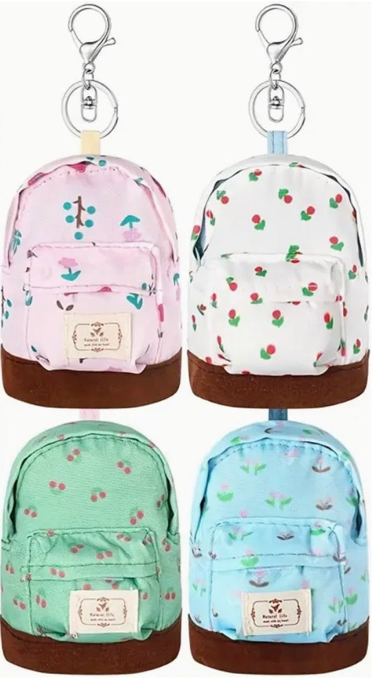 Girl Backpack Keychain w/3 Accessories
