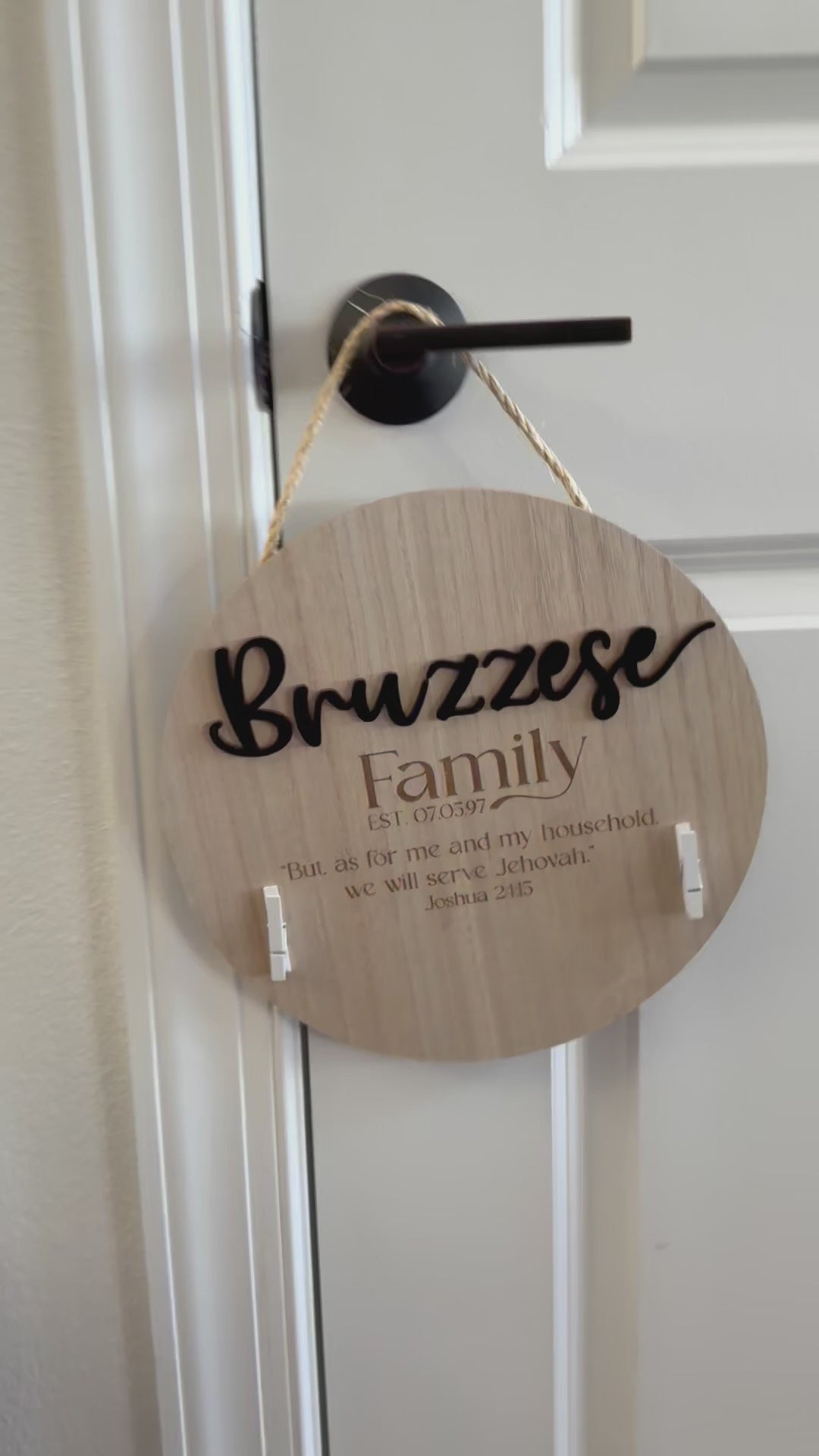 Round Custom Family Sign 11 inch - Laser Cut and Engraved